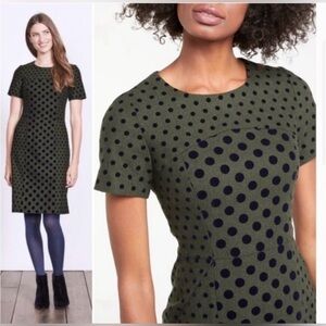 Boden Kathryn Wool Blend Polka Dot Dress Size 8